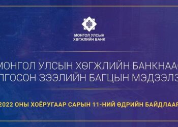 Монгол улсын Хөгжлийн банкнаас олгосон зээлийн багцын мэдээлэл
