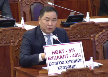 УИХ-ын гишүүн Б.Пүрэвдорж: НӨАТ-ыг 5 хувь болго