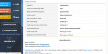 Дээд шүүхийн тавилга авах тендер хэл ам дагуулж байна