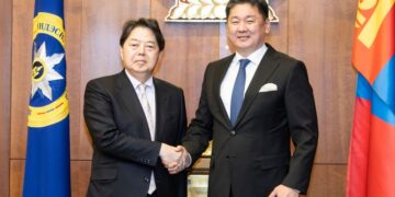 Монгол Улсын Ерөнхийлөгч У.Хүрэлсүхэд Япон Улсын Гадаад хэргийн сайд бараалхав