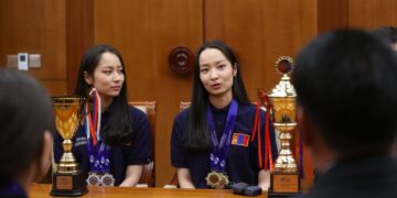 Монгол Улсын Ерөнхийлөгч Ой тогтоолтын дэлхийн аварга болсон тамирчдыг хүлээн авч уулзлаа