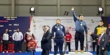 Хөдөлмөрийн баатар Э.Содномпилжээ дэлхийн аварга болж, дээд амжилтыг шинэчиллээ