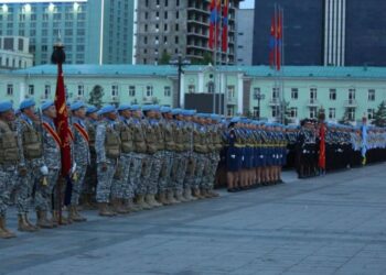 Сүхбаатарын талбайд шөнийн парад болов
