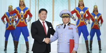 Монгол Улсын Ерөнхийлөгч У.Хүрэлсүх цэргийн дээд цол хүртээв