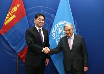 Ерөнхийлөгч У.Хүрэлсүх НҮБ-ын Ерөнхий нарийн бичгийн дарга Антонио Гутеррештэй уулзлаа