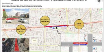 Төмөр замын дээд сургуулийн уулзвараас Гранд плазагийн уулзвар хүртэлх авто замыг хааж, шинэчилнэ
