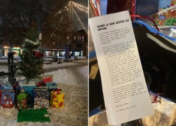 Санта нар дэлгүүрээс хүнс хулгайлж, тараажээ