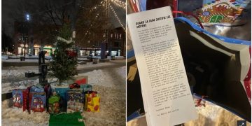 Санта нар дэлгүүрээс хүнс хулгайлж, тараажээ